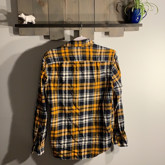 Yellow and black plaid button up - Picture 5 of 5